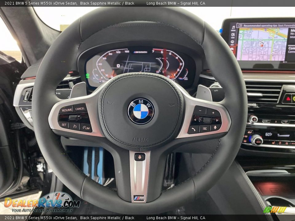 2021 BMW 5 Series M550i xDrive Sedan Steering Wheel Photo #14