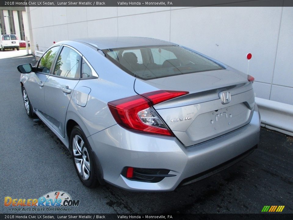 2018 Honda Civic LX Sedan Lunar Silver Metallic / Black Photo #3