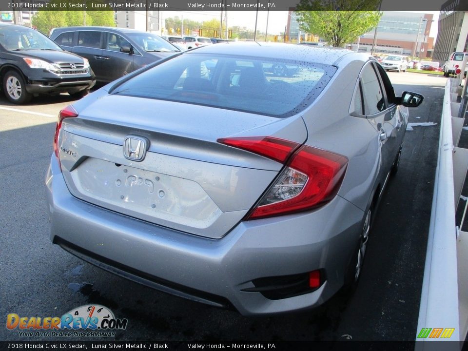 2018 Honda Civic LX Sedan Lunar Silver Metallic / Black Photo #5