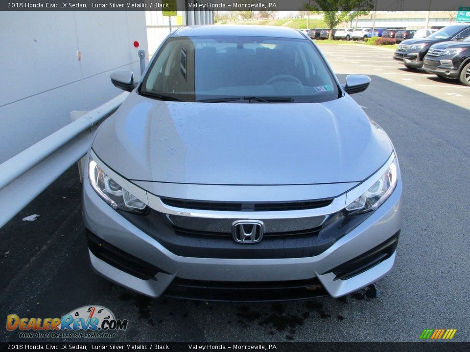 2018 Honda Civic LX Sedan Lunar Silver Metallic / Black Photo #7