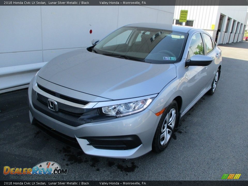 2018 Honda Civic LX Sedan Lunar Silver Metallic / Black Photo #8