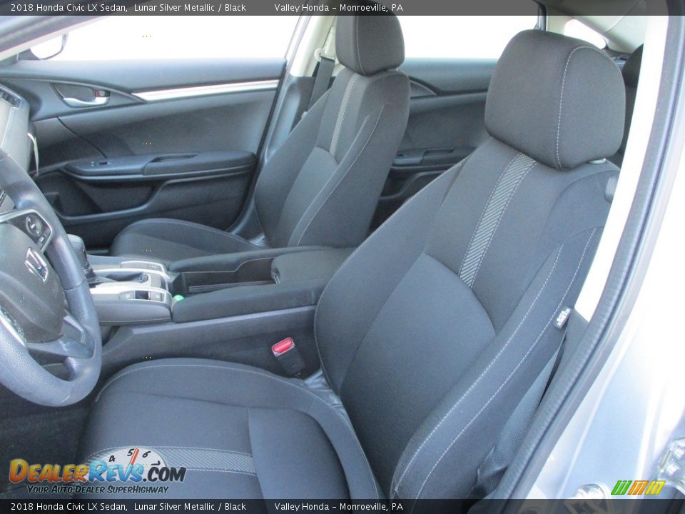 2018 Honda Civic LX Sedan Lunar Silver Metallic / Black Photo #10