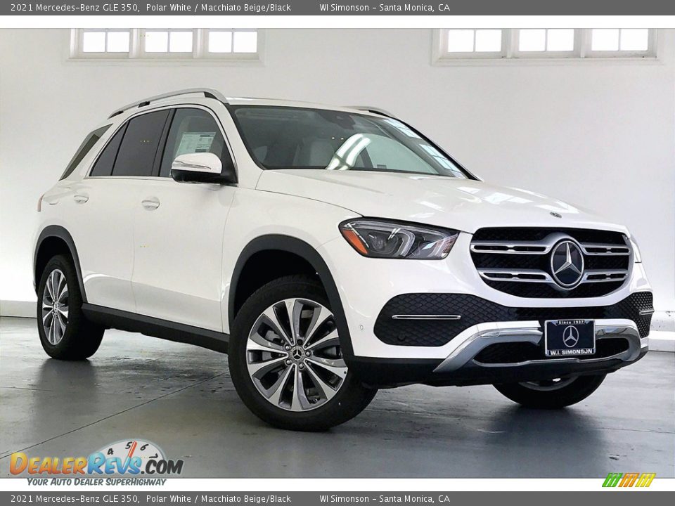 2021 Mercedes-Benz GLE 350 Polar White / Macchiato Beige/Black Photo #12