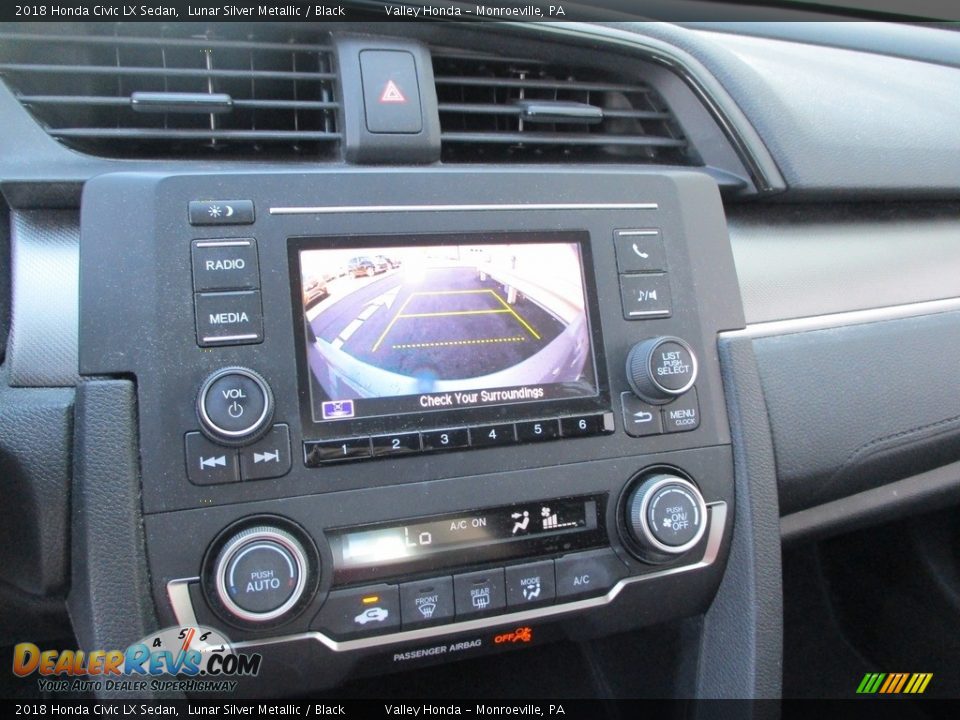 2018 Honda Civic LX Sedan Lunar Silver Metallic / Black Photo #14
