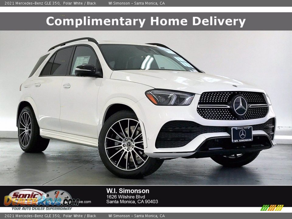 2021 Mercedes-Benz GLE 350 Polar White / Black Photo #1