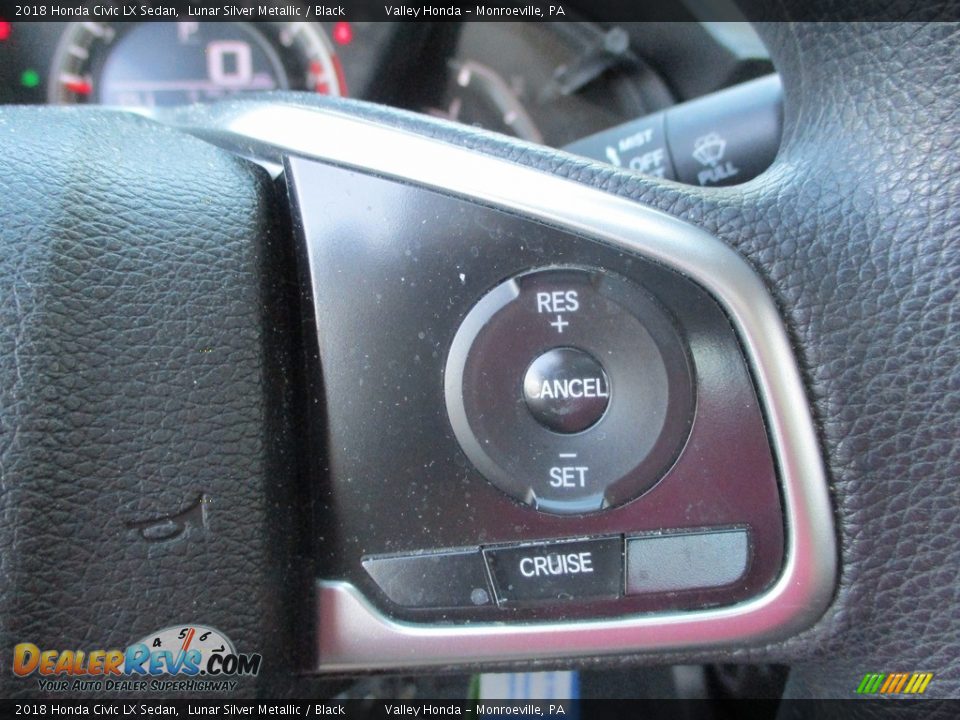 2018 Honda Civic LX Sedan Lunar Silver Metallic / Black Photo #15