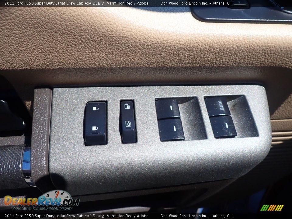 2011 Ford F350 Super Duty Lariat Crew Cab 4x4 Dually Vermillion Red / Adobe Photo #21
