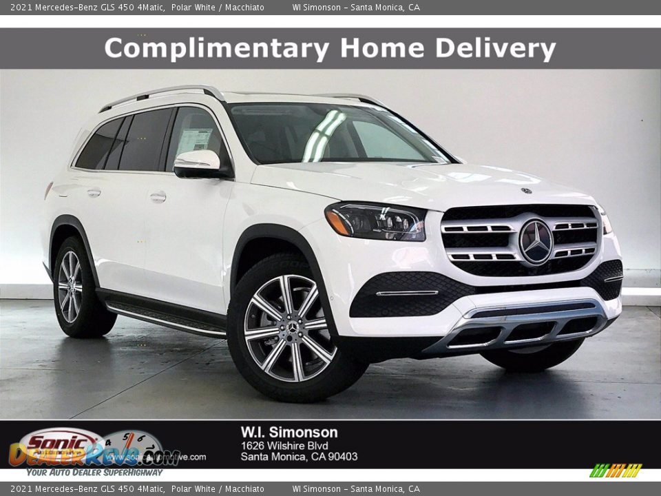 2021 Mercedes-Benz GLS 450 4Matic Polar White / Macchiato Photo #1