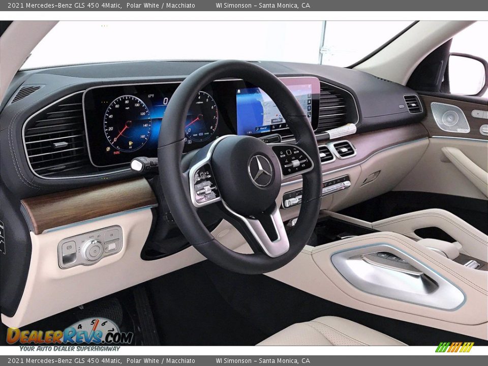 2021 Mercedes-Benz GLS 450 4Matic Polar White / Macchiato Photo #4