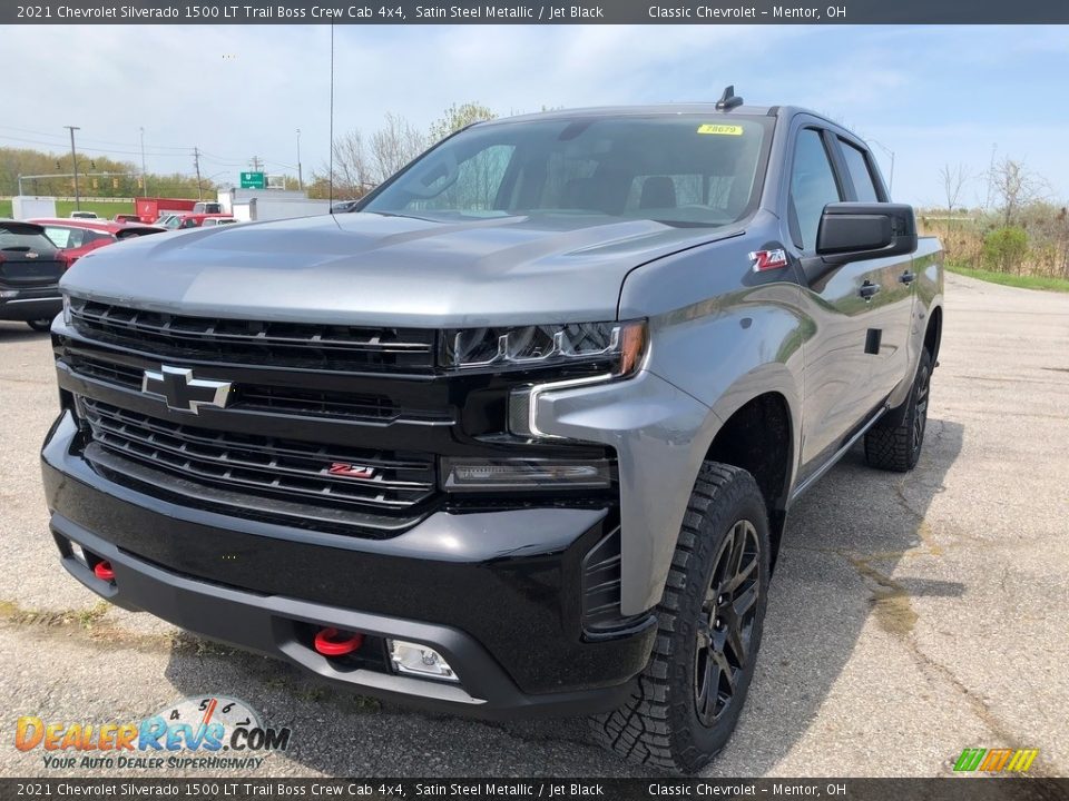 2021 Chevrolet Silverado 1500 LT Trail Boss Crew Cab 4x4 Satin Steel Metallic / Jet Black Photo #1