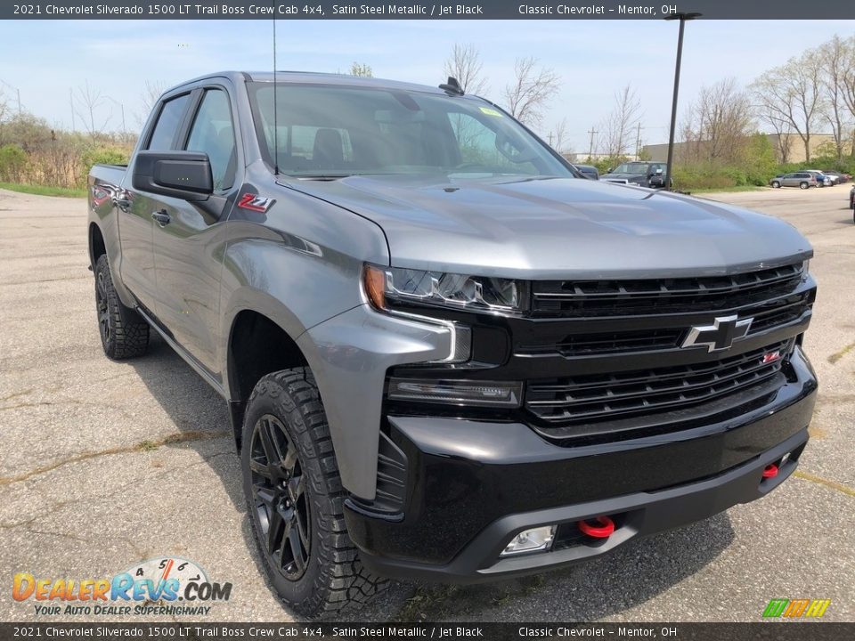 2021 Chevrolet Silverado 1500 LT Trail Boss Crew Cab 4x4 Satin Steel Metallic / Jet Black Photo #2