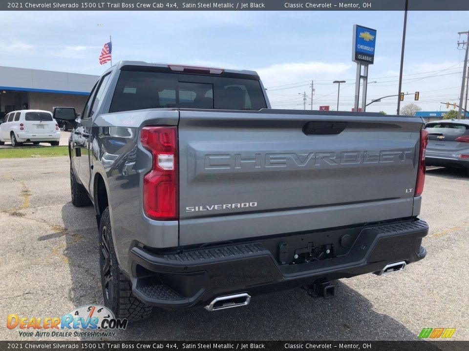 2021 Chevrolet Silverado 1500 LT Trail Boss Crew Cab 4x4 Satin Steel Metallic / Jet Black Photo #4