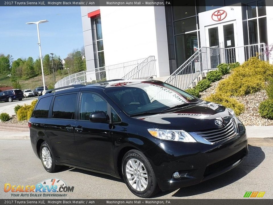 2017 Toyota Sienna XLE Midnight Black Metallic / Ash Photo #1