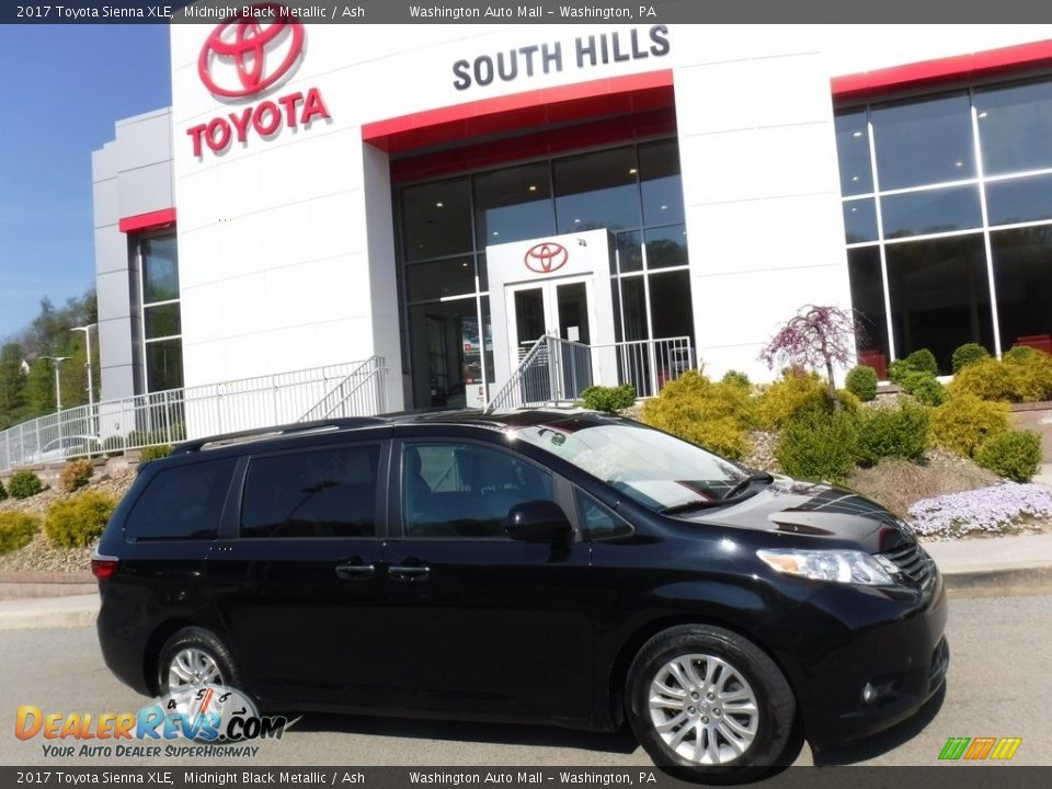 2017 Toyota Sienna XLE Midnight Black Metallic / Ash Photo #2