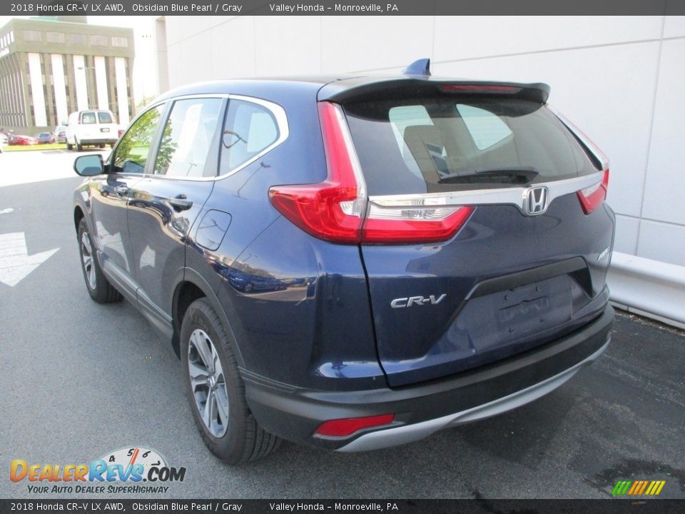 2018 Honda CR-V LX AWD Obsidian Blue Pearl / Gray Photo #3