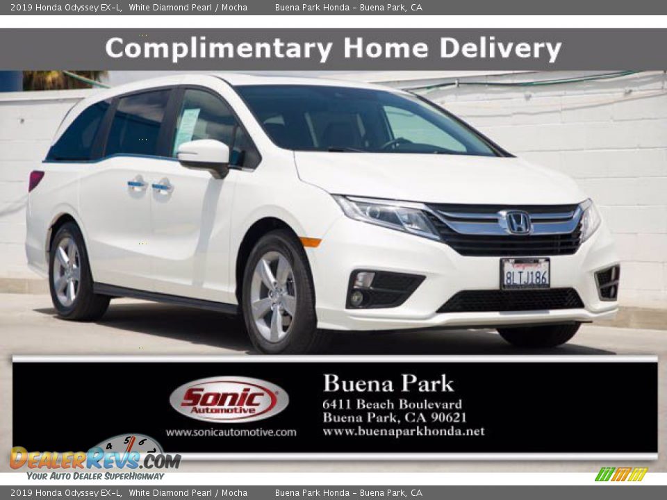 2019 Honda Odyssey EX-L White Diamond Pearl / Mocha Photo #1