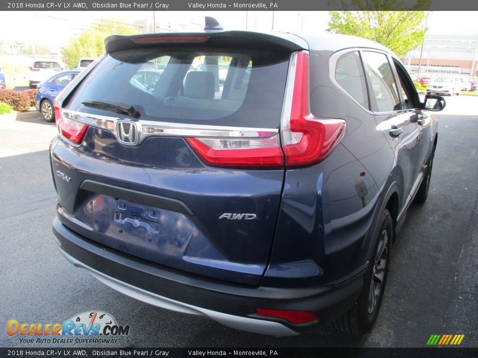 2018 Honda CR-V LX AWD Obsidian Blue Pearl / Gray Photo #5