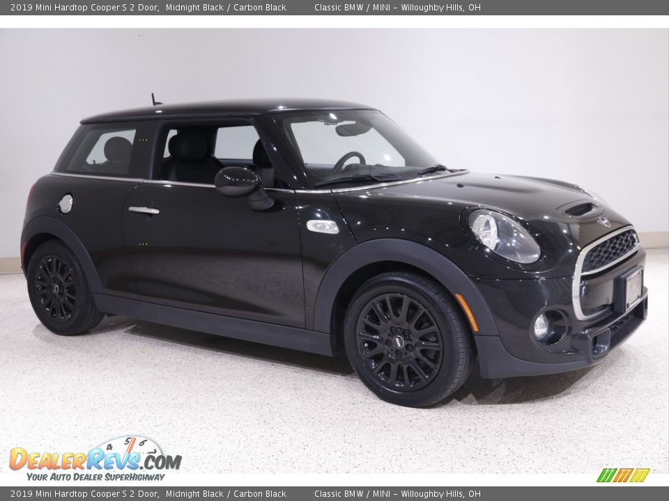 2019 Mini Hardtop Cooper S 2 Door Midnight Black / Carbon Black Photo #1