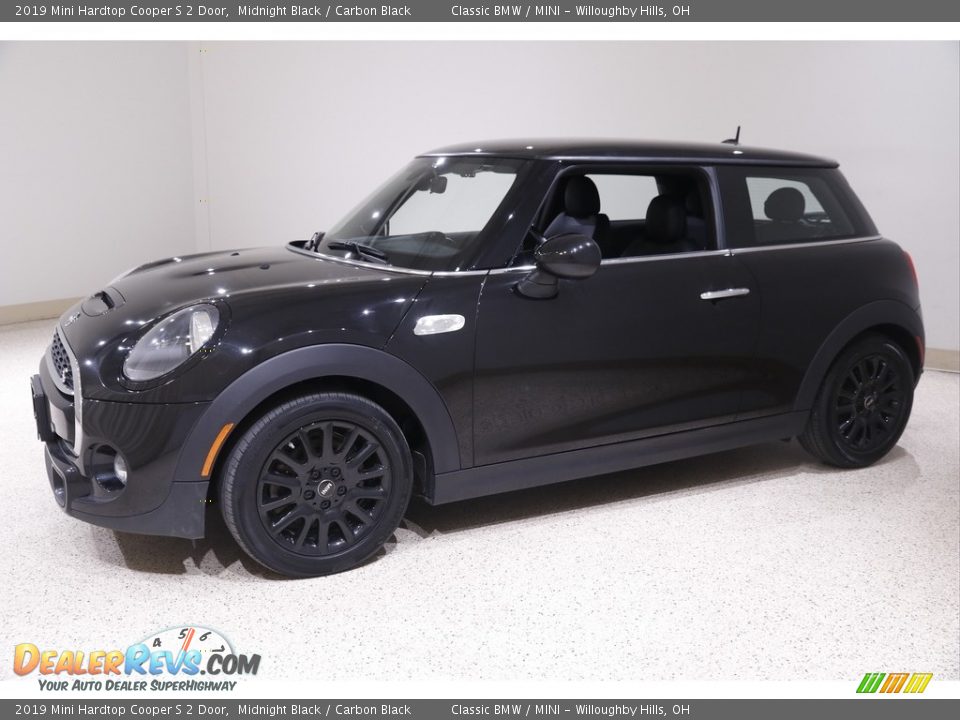 2019 Mini Hardtop Cooper S 2 Door Midnight Black / Carbon Black Photo #3
