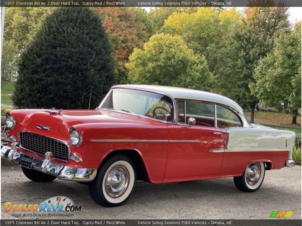 1955 Chevrolet Bel Air 2 Door Hard Top Gypsy Red / Red/White Photo #1