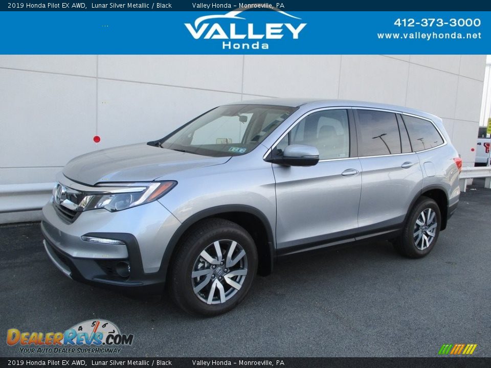 2019 Honda Pilot EX AWD Lunar Silver Metallic / Black Photo #1