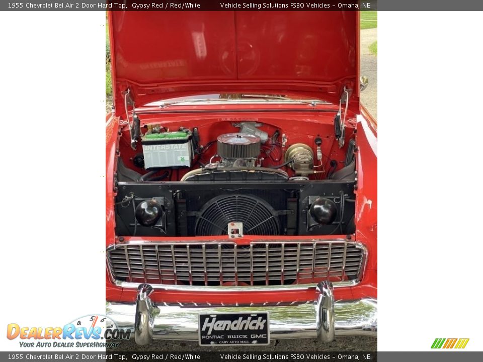 1955 Chevrolet Bel Air 2 Door Hard Top Gypsy Red / Red/White Photo #5