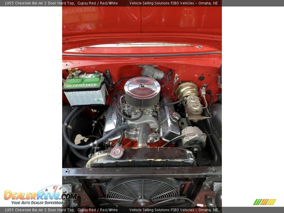 1955 Chevrolet Bel Air 2 Door Hard Top Gypsy Red / Red/White Photo #7