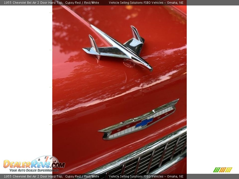 1955 Chevrolet Bel Air 2 Door Hard Top Gypsy Red / Red/White Photo #9