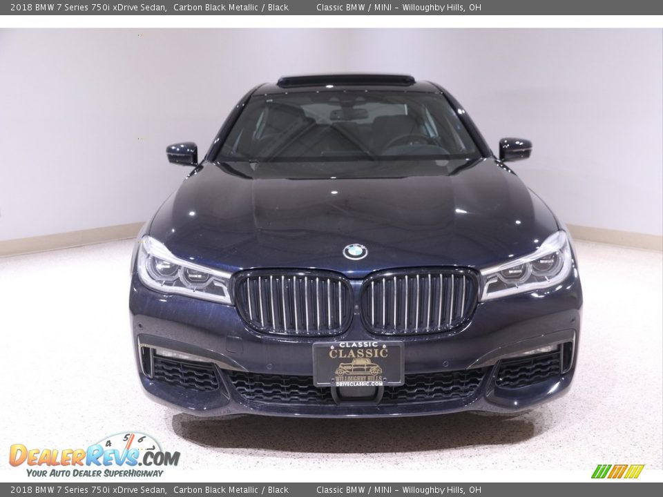 2018 BMW 7 Series 750i xDrive Sedan Carbon Black Metallic / Black Photo #2