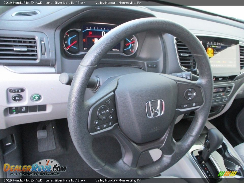 2019 Honda Pilot EX AWD Lunar Silver Metallic / Black Photo #14