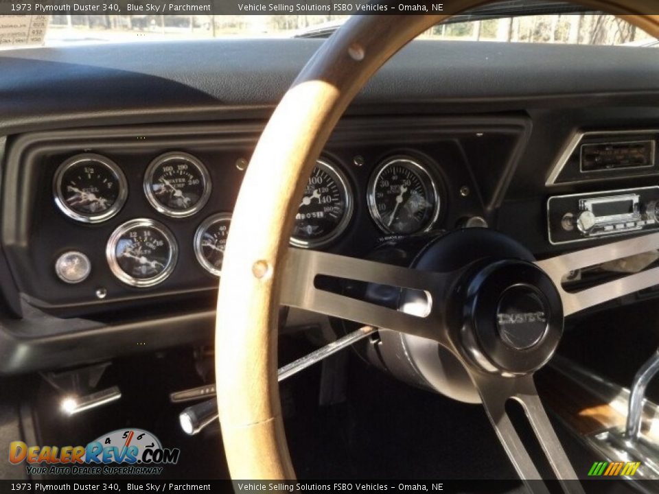 1973 Plymouth Duster 340 Blue Sky / Parchment Photo #4