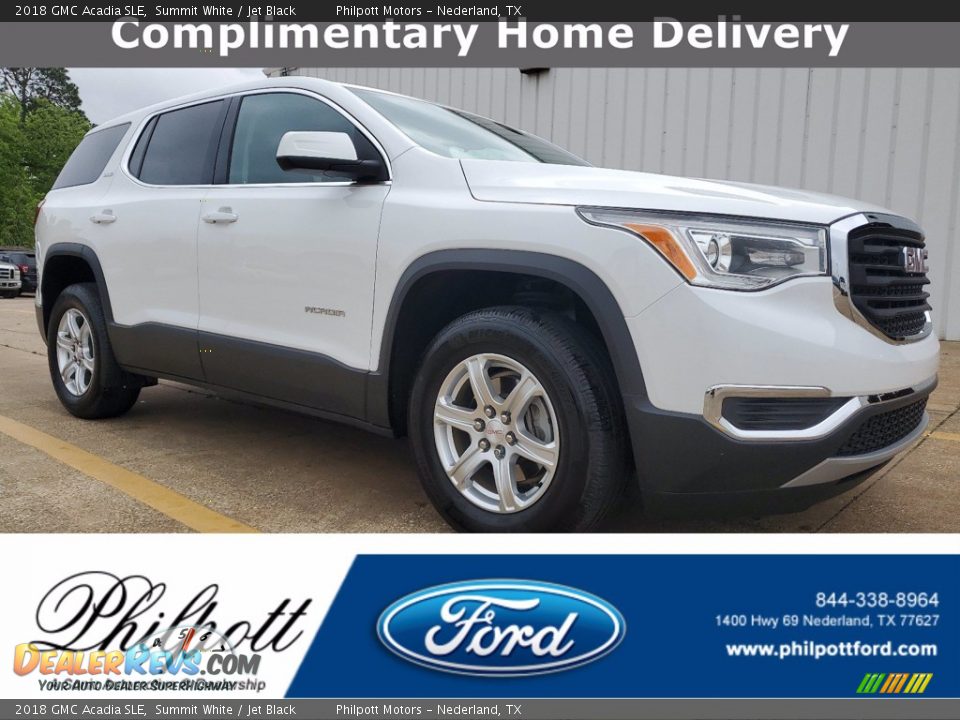 2018 GMC Acadia SLE Summit White / Jet Black Photo #1