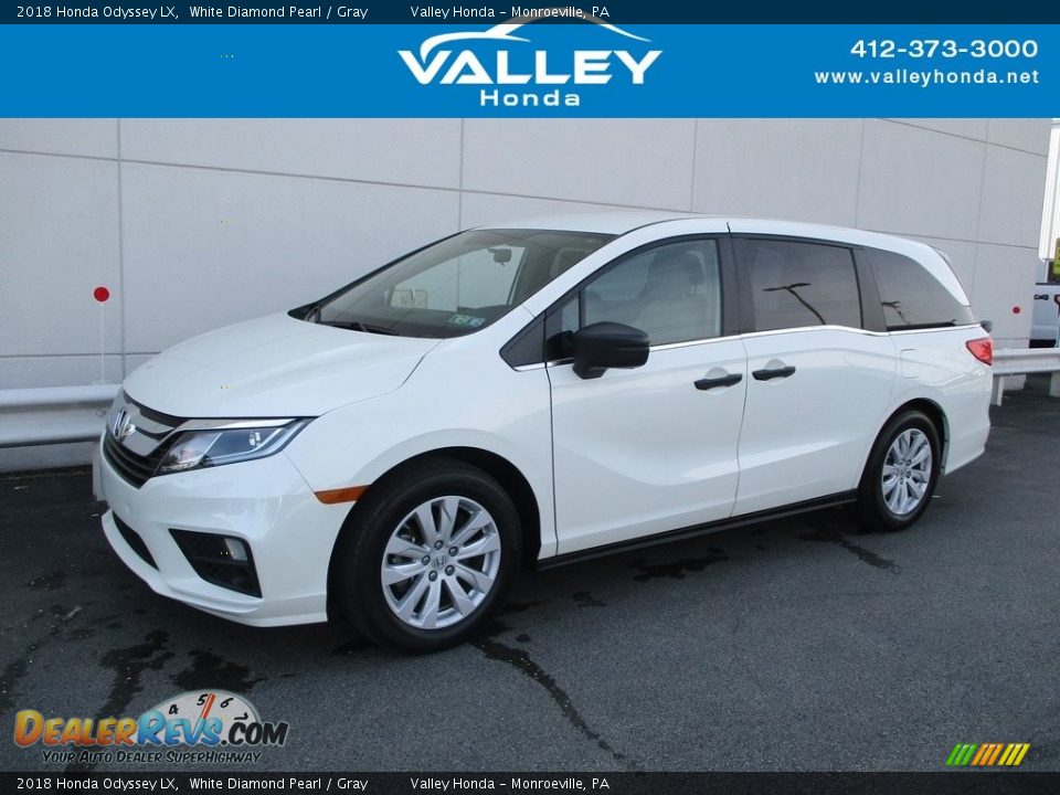 2018 Honda Odyssey LX White Diamond Pearl / Gray Photo #1