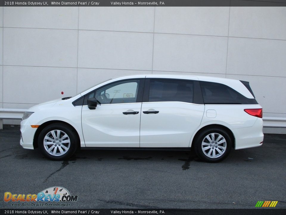 2018 Honda Odyssey LX White Diamond Pearl / Gray Photo #2