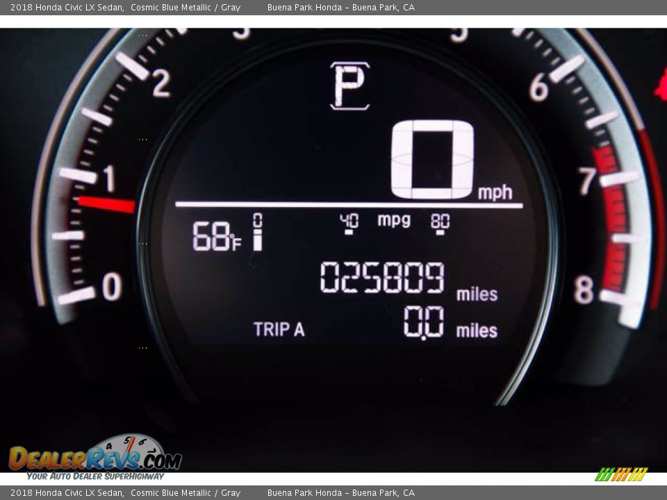 2018 Honda Civic LX Sedan Cosmic Blue Metallic / Gray Photo #6