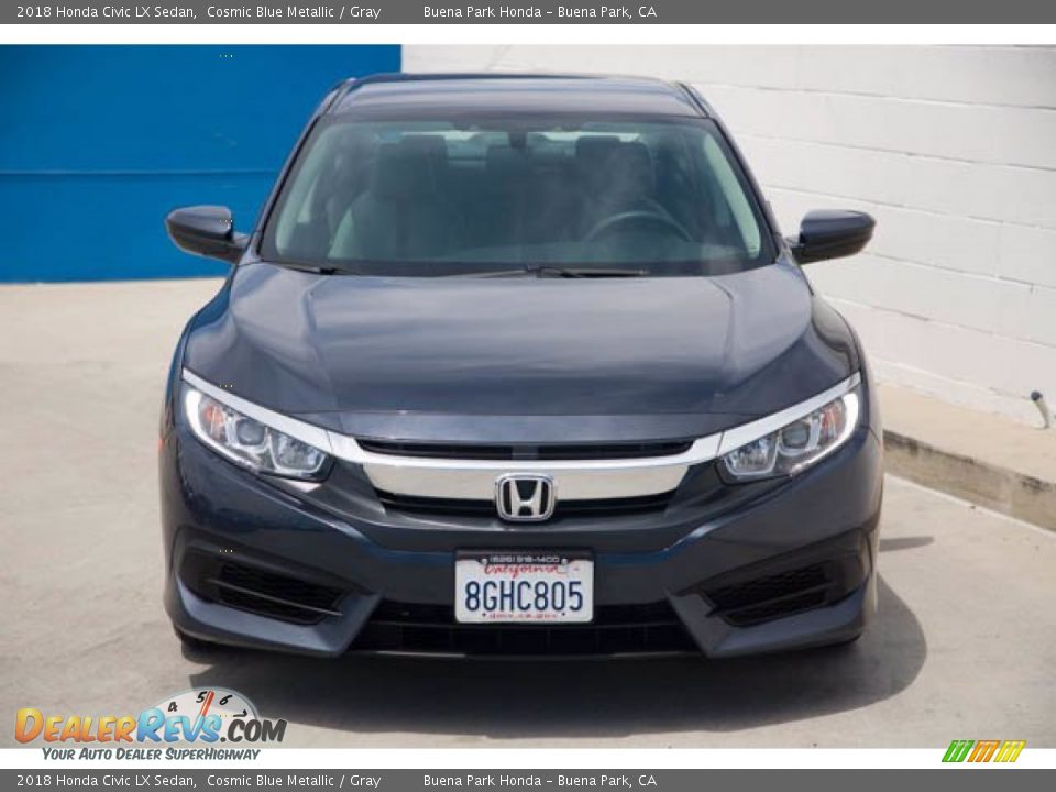 2018 Honda Civic LX Sedan Cosmic Blue Metallic / Gray Photo #7