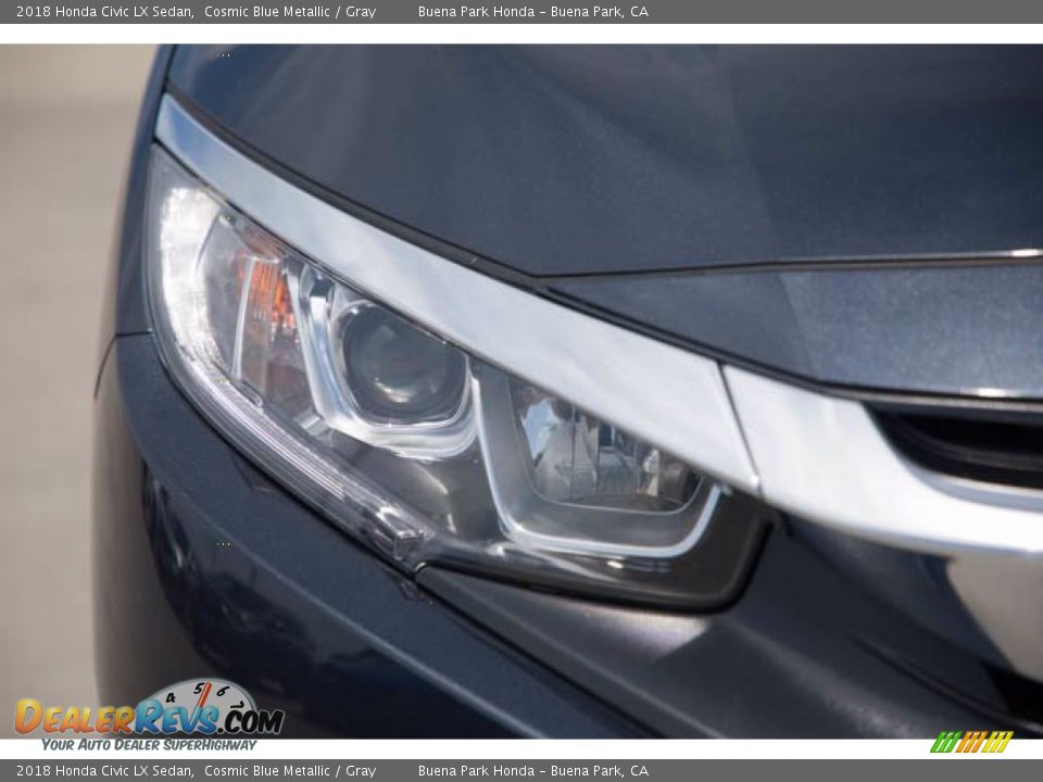 2018 Honda Civic LX Sedan Cosmic Blue Metallic / Gray Photo #8