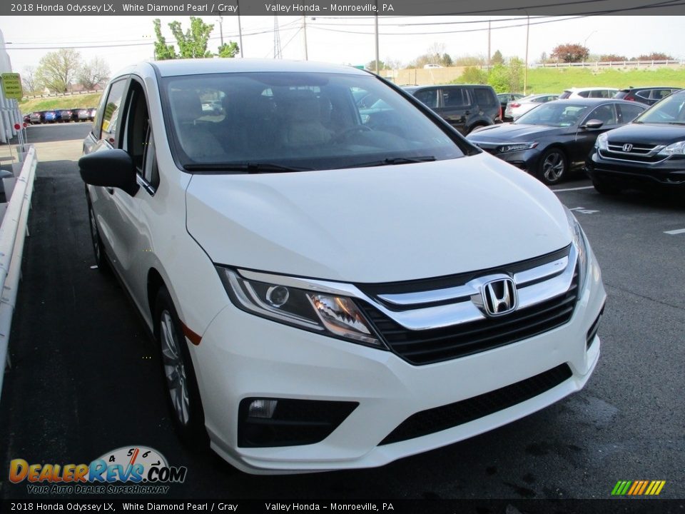 2018 Honda Odyssey LX White Diamond Pearl / Gray Photo #7