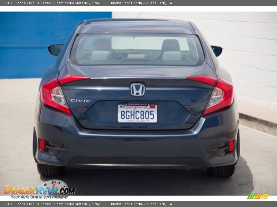 2018 Honda Civic LX Sedan Cosmic Blue Metallic / Gray Photo #11