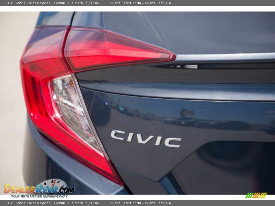2018 Honda Civic LX Sedan Cosmic Blue Metallic / Gray Photo #12