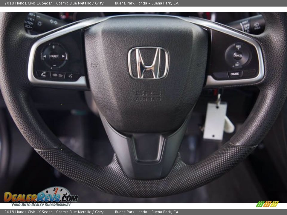 2018 Honda Civic LX Sedan Cosmic Blue Metallic / Gray Photo #15