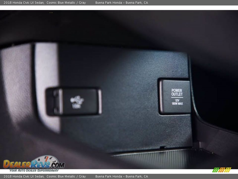 2018 Honda Civic LX Sedan Cosmic Blue Metallic / Gray Photo #18