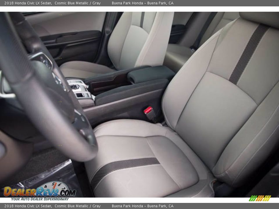 2018 Honda Civic LX Sedan Cosmic Blue Metallic / Gray Photo #19