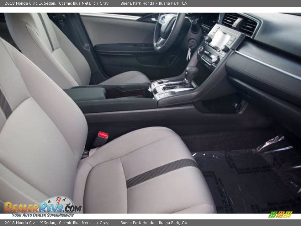 2018 Honda Civic LX Sedan Cosmic Blue Metallic / Gray Photo #24