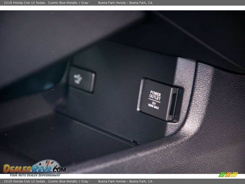 2018 Honda Civic LX Sedan Cosmic Blue Metallic / Gray Photo #25