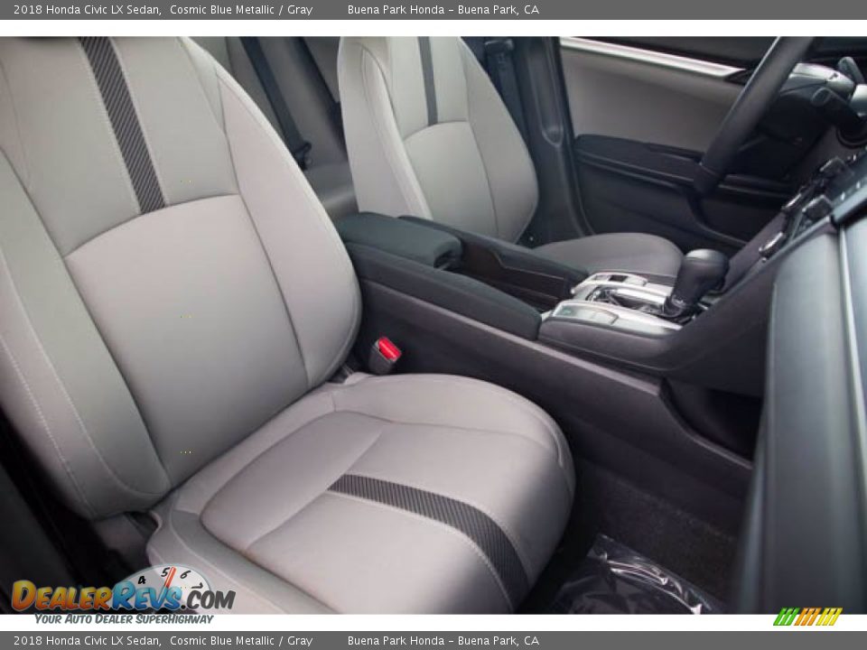 2018 Honda Civic LX Sedan Cosmic Blue Metallic / Gray Photo #26