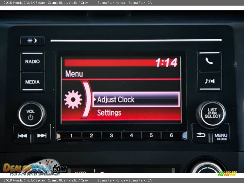 2018 Honda Civic LX Sedan Cosmic Blue Metallic / Gray Photo #27