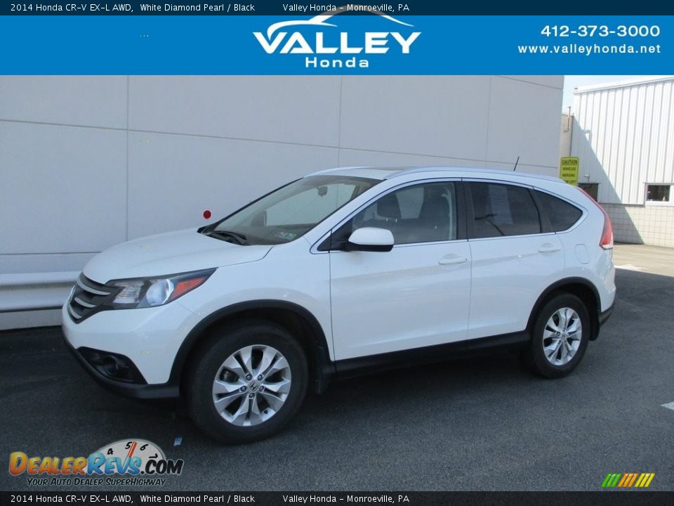 2014 Honda CR-V EX-L AWD White Diamond Pearl / Black Photo #1