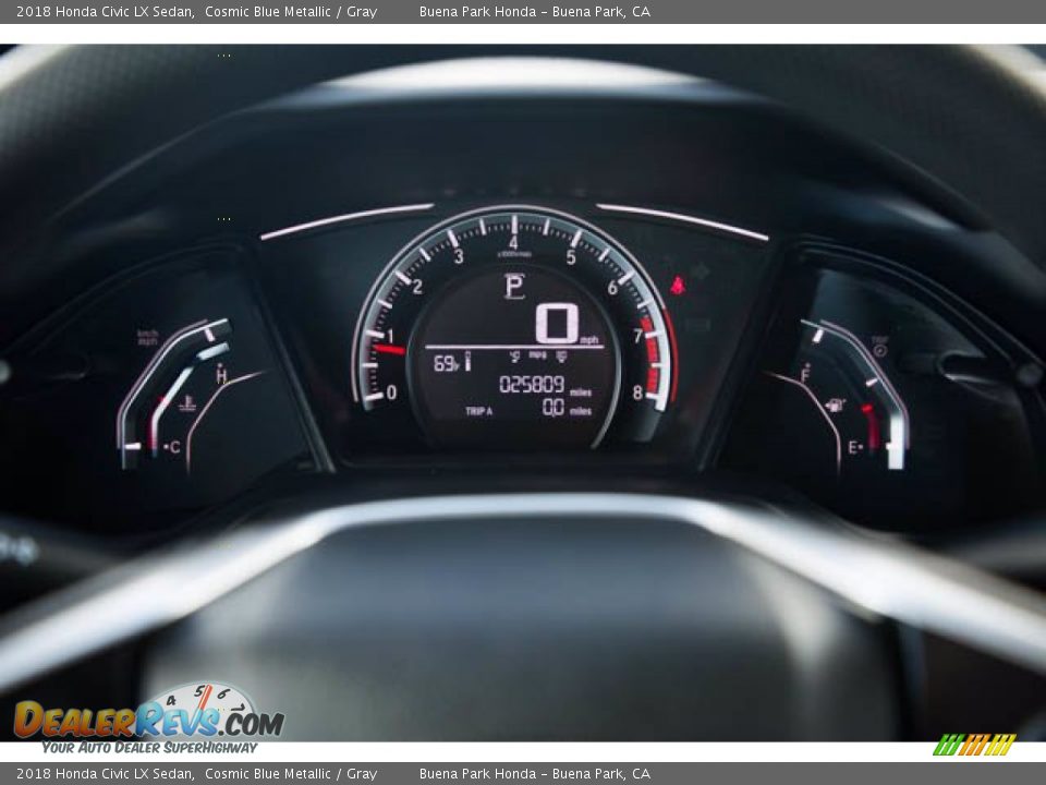 2018 Honda Civic LX Sedan Cosmic Blue Metallic / Gray Photo #29