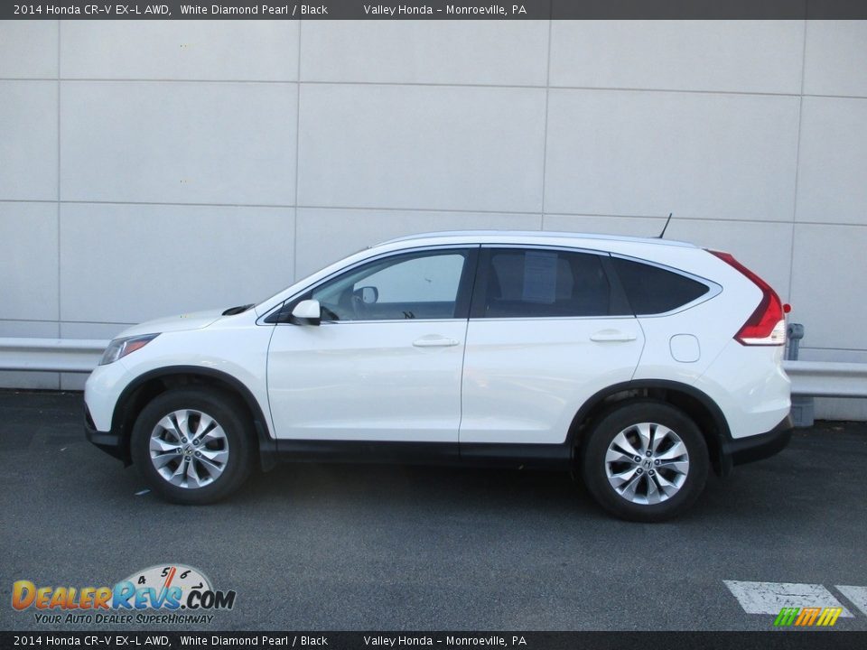 2014 Honda CR-V EX-L AWD White Diamond Pearl / Black Photo #2